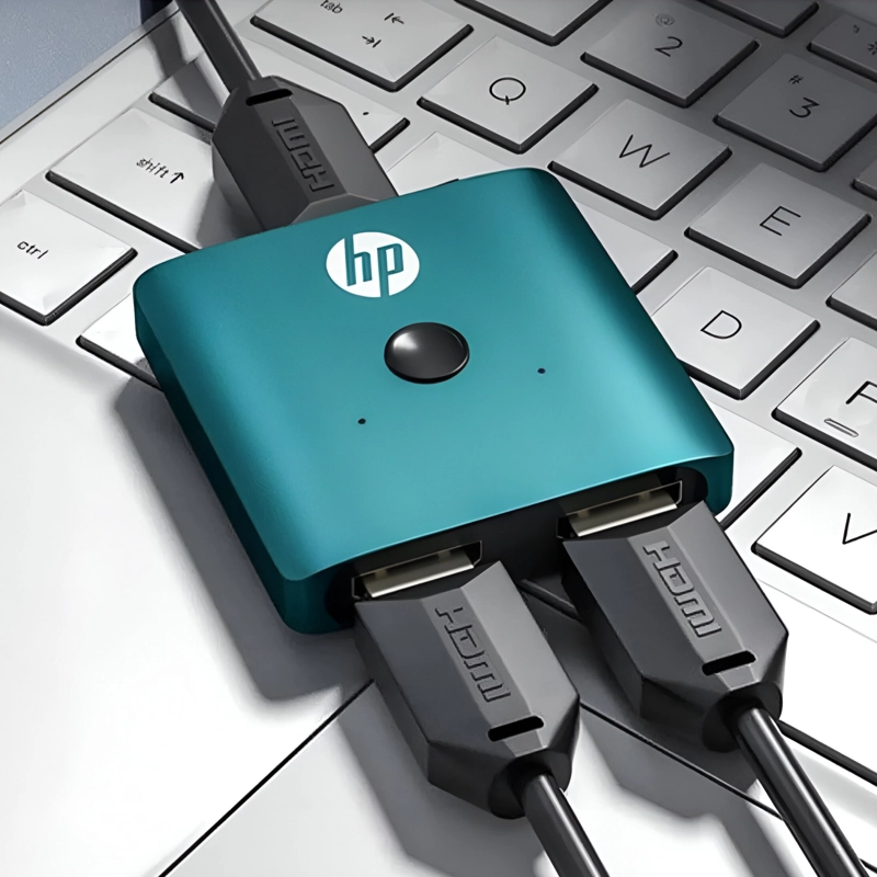 SWITCH ALÁMBRICO HP HDMI 4K PROFESIONAL DUAL PORT HUB HDMI DHC-HD01V - 7