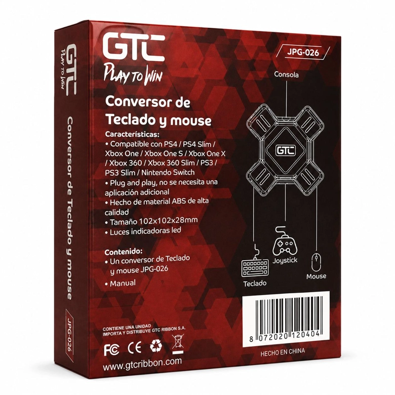 HUB ADAPTADOR DE CONSOLAS PARA TECLADO-MOUSE MULTIPLATAFORMA - 8