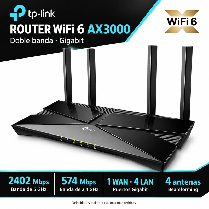 ROUTER TP-LINK AX3000 WIFI 6.0 ARCHER AX53 DUAL BAND GIGABIT - 6