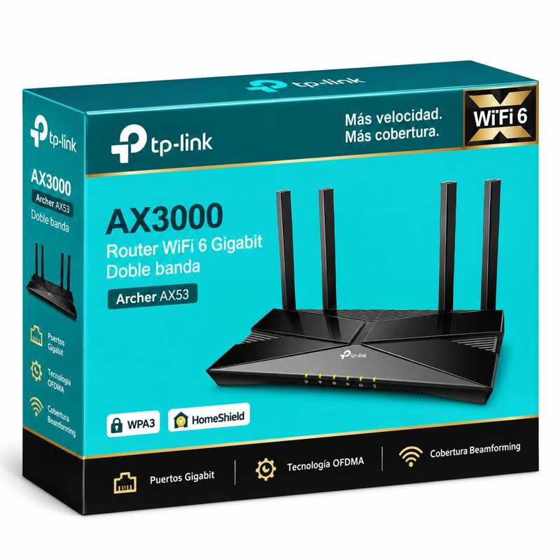 ROUTER TP-LINK AX3000 WIFI 6.0 ARCHER AX53 DUAL BAND GIGABIT - 8