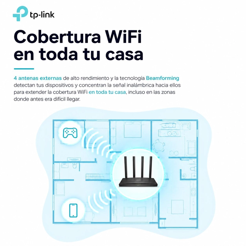 ROUTER TP-LINK WIFI 6 DUAL BAND ARCHER AX12 AX1500 STREAMING - 8