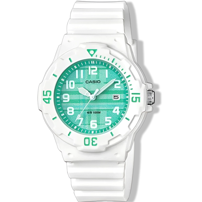 RELOJ CASIO NIÑA DIGITAL LRW200H3CVDF BLANCO VERDE - 4