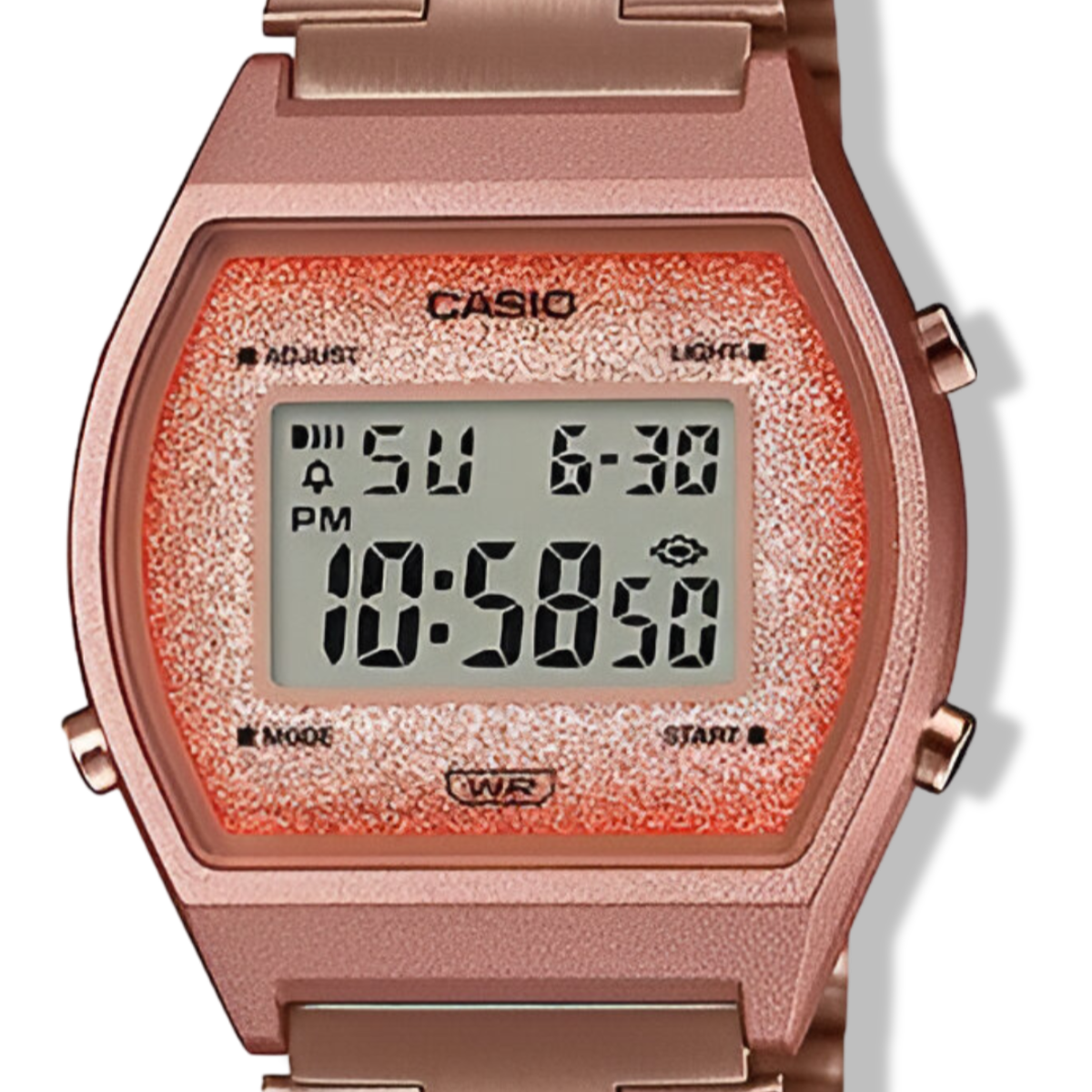 RELOJ CASIO MUJER DIGITAL ORO ROSA B640WCG5DF CLASSIC EDITION - 4