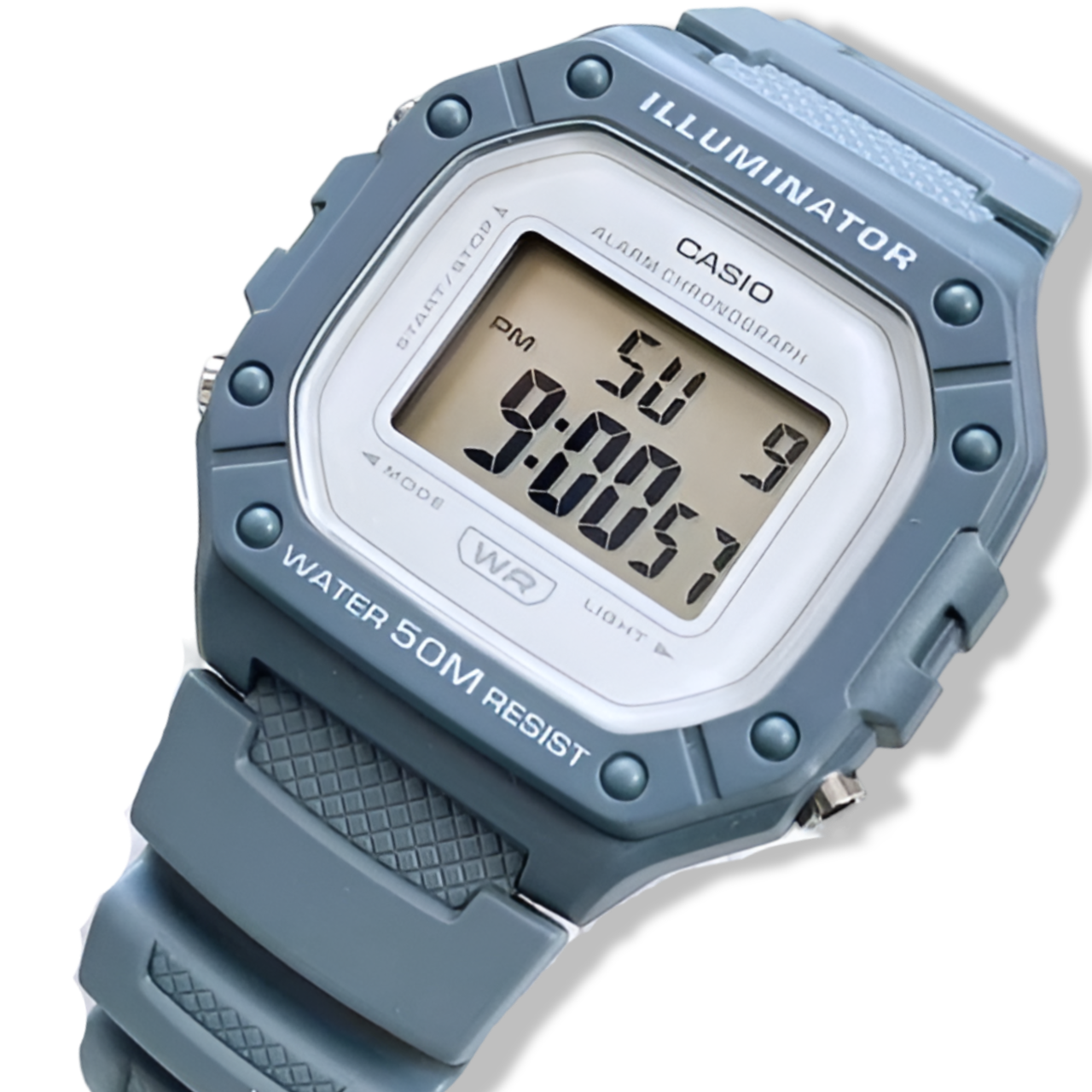 RELOJ CASIO HOMBRE DIGITAL W218HC2AVDF CELESTE - 2