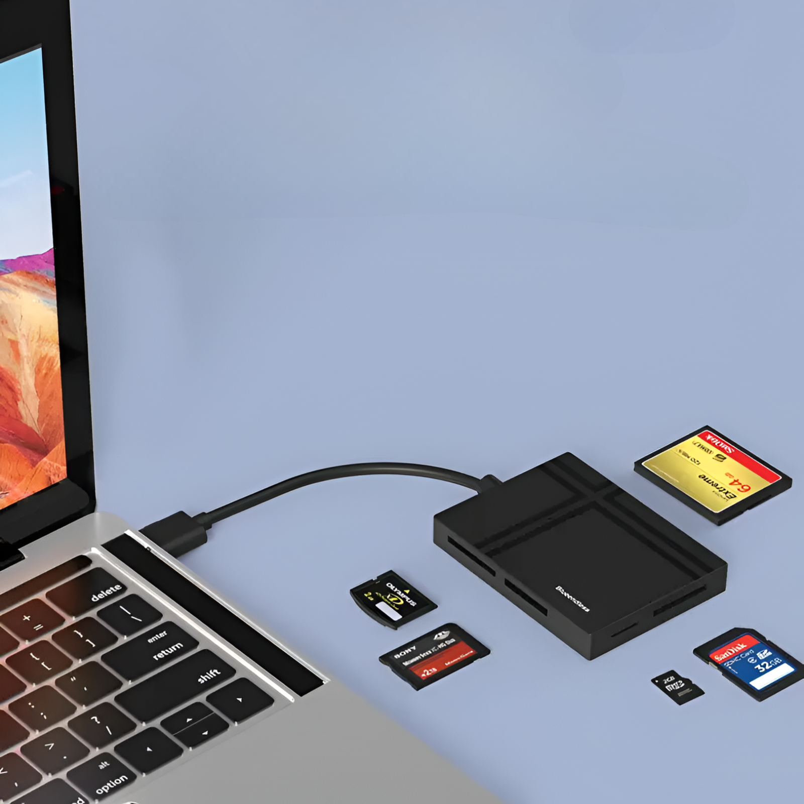 LECTOR DE MEMORIAS PROFESIONAL 5EN1 USB 3.0 HIGH SPEED RD500 - 5