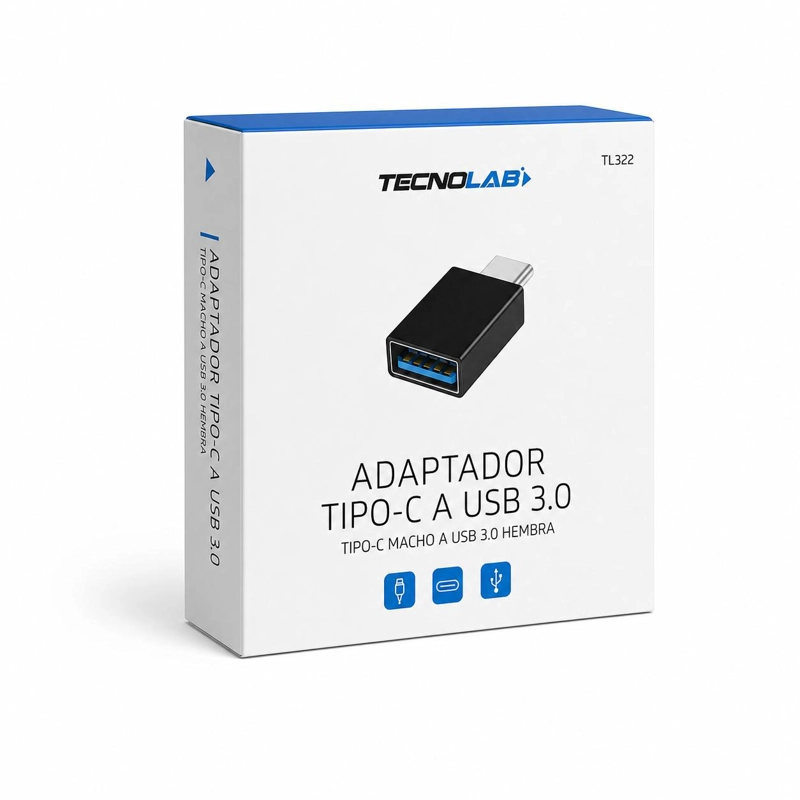 ADAPTADOR UNITEK OTG USB-C A USB 3.0 HIGH SPEED Y-A025CGY - 8