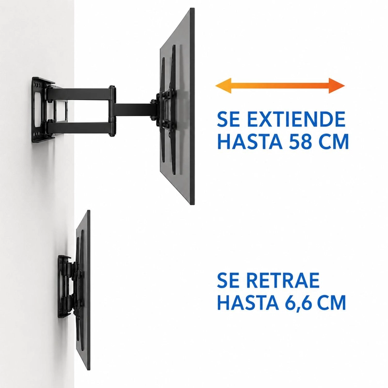 SOPORTE TV TECNOLAB PREMIUM BRAZO 58CM 32"A 80" - 7