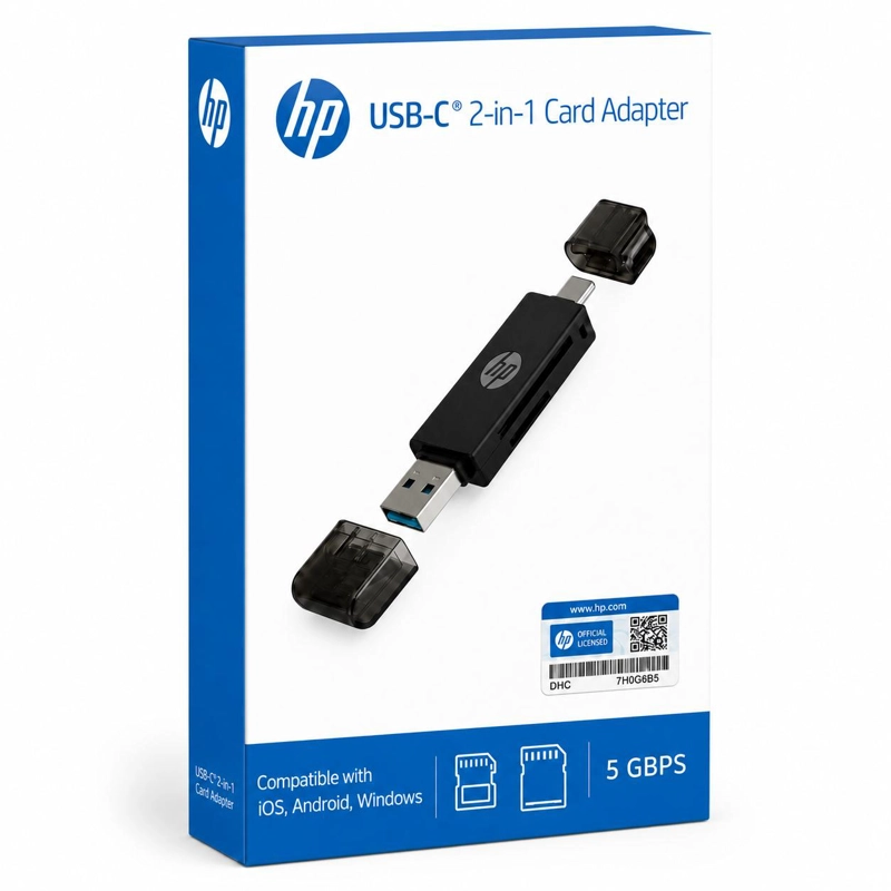LECTOR DE MEMORIAS HP SD & MICRO SD + PUERTO USB C + USB 112 - 1