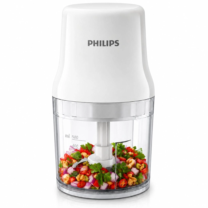PICADORA PHILIPS HR1393 220V MULTIFUNCIONAL 700ML 450W INOX - 1