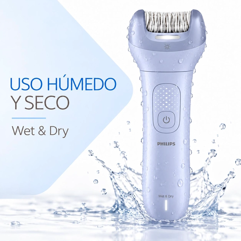 DEPILADORA PHILIPS RECARGABLE WET & DRY (USO HUMEDO O SECO) - 3