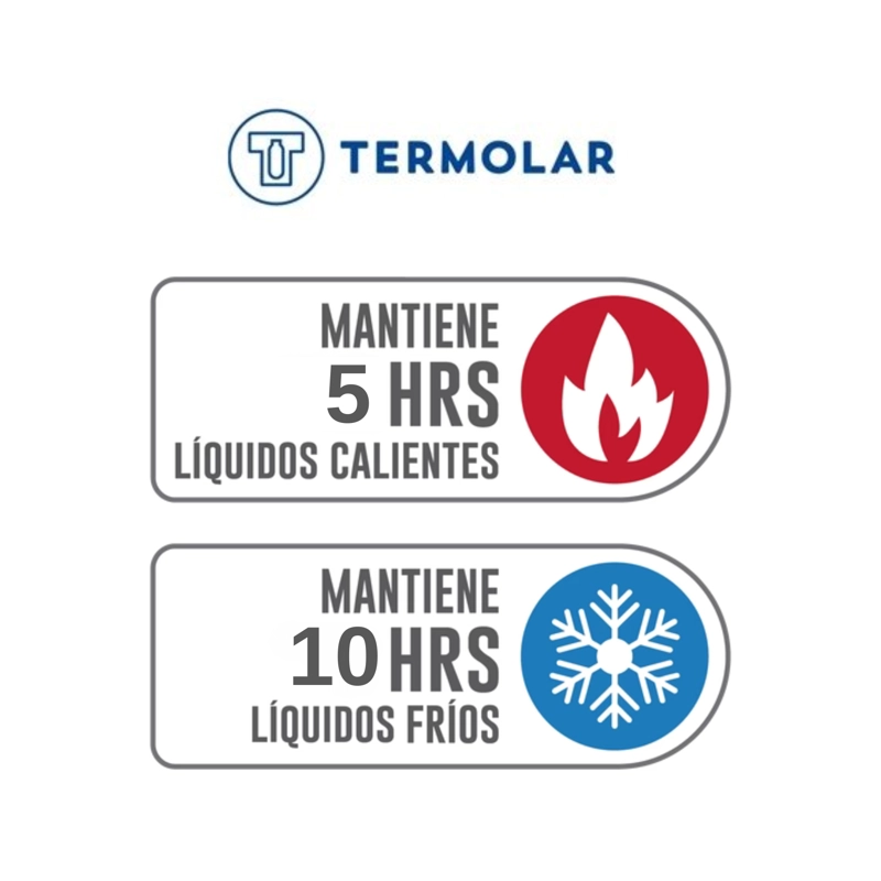 MAXI TERMO 6 LITROS TERMOLAR AZUL PARA AGUA CALIENTE Y FRIA - 9