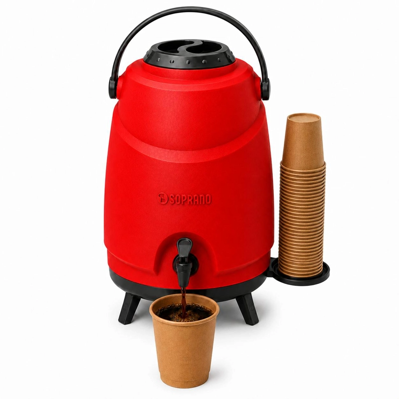 MAXI TERMO 12 LITROS SOPRANO ROJO PARA AGUA FRIA Y CALIENTE - 1