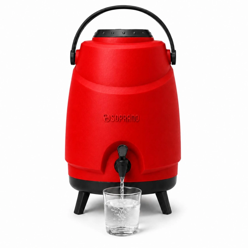 MAXI TERMO 12 LITROS SOPRANO ROJO PARA AGUA FRIA Y CALIENTE - 2