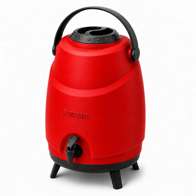 MAXI TERMO 12 LITROS SOPRANO ROJO PARA AGUA FRIA Y CALIENTE - 3