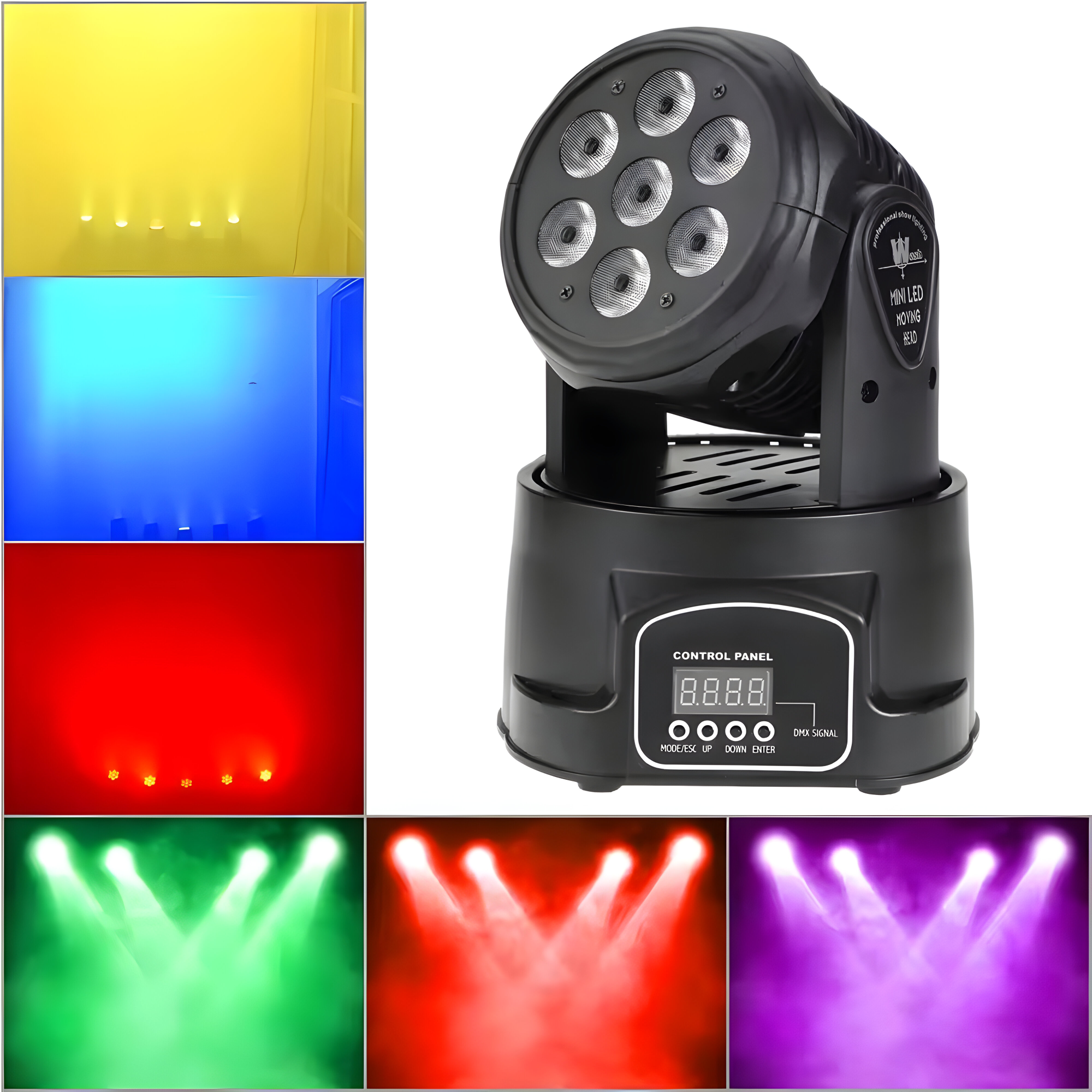 CABEZA ROBÓTICA RITMICA DMX OEM DJPOWER FULL RGB LED 56W M070PRO - 6