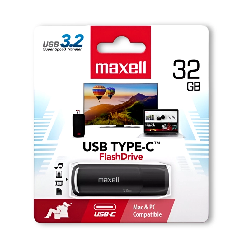 PENDRIVE MAXELL TYPE-C 32 GB USB-C VERSIÓN 3.2 HIGH PERFORMANCE - 4