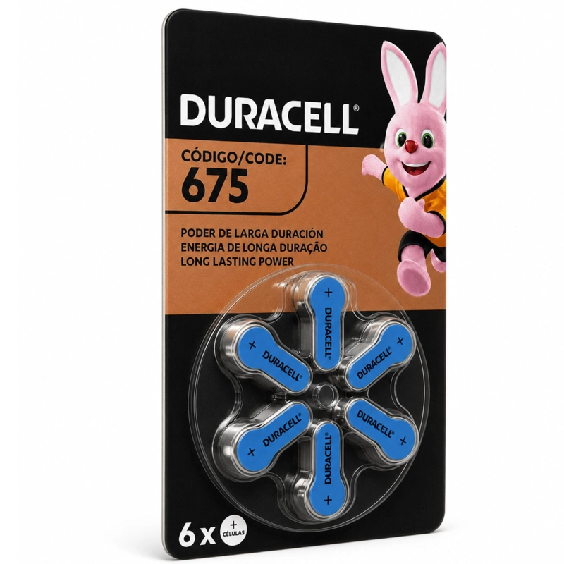 PILA DURACELL 675 AUDITIVA PACK DE 6U 1.45V LARGA DURACIÓN - 2