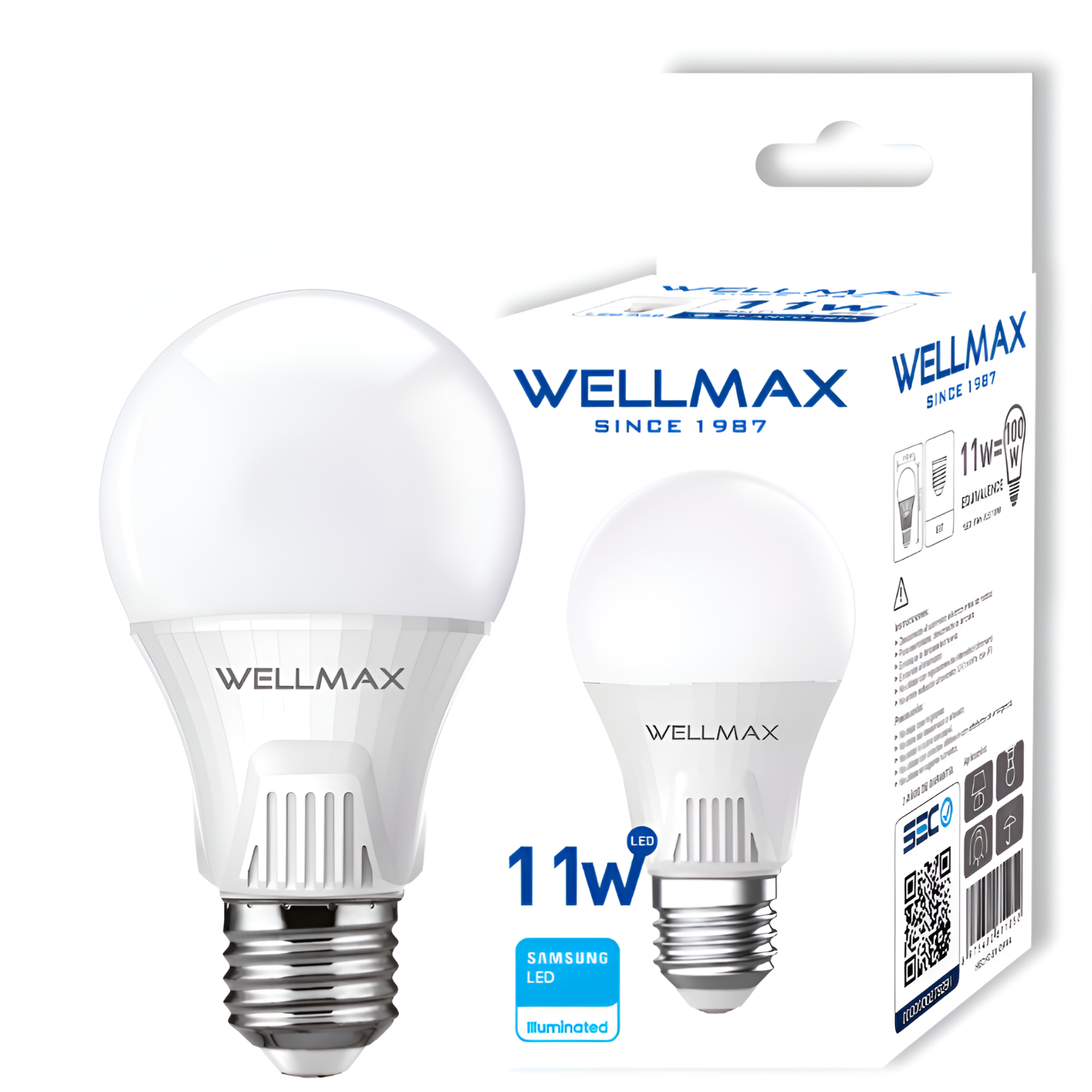 AMPOLLETA LED OEM BALLET A60 11 W F WELLMAX E-27 11 W LUZ FRÍA 1050LM LED SAMSUNG - 5