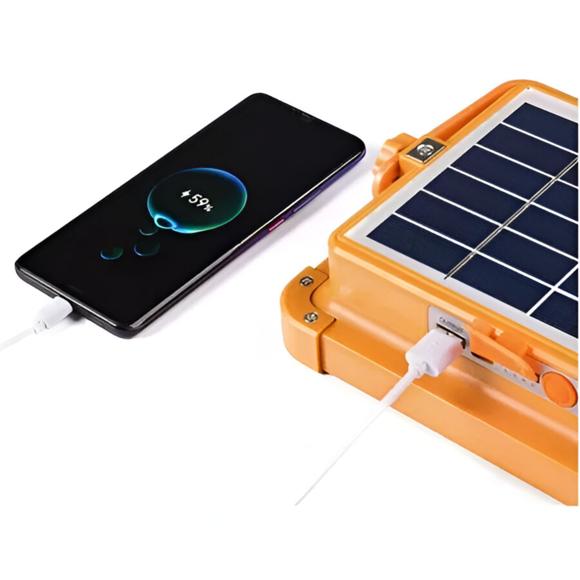 FOCO SOLAR PORTÁTIL 100 W OEM 175096 + CARGADOR DE SMARTPHONE USB - 4