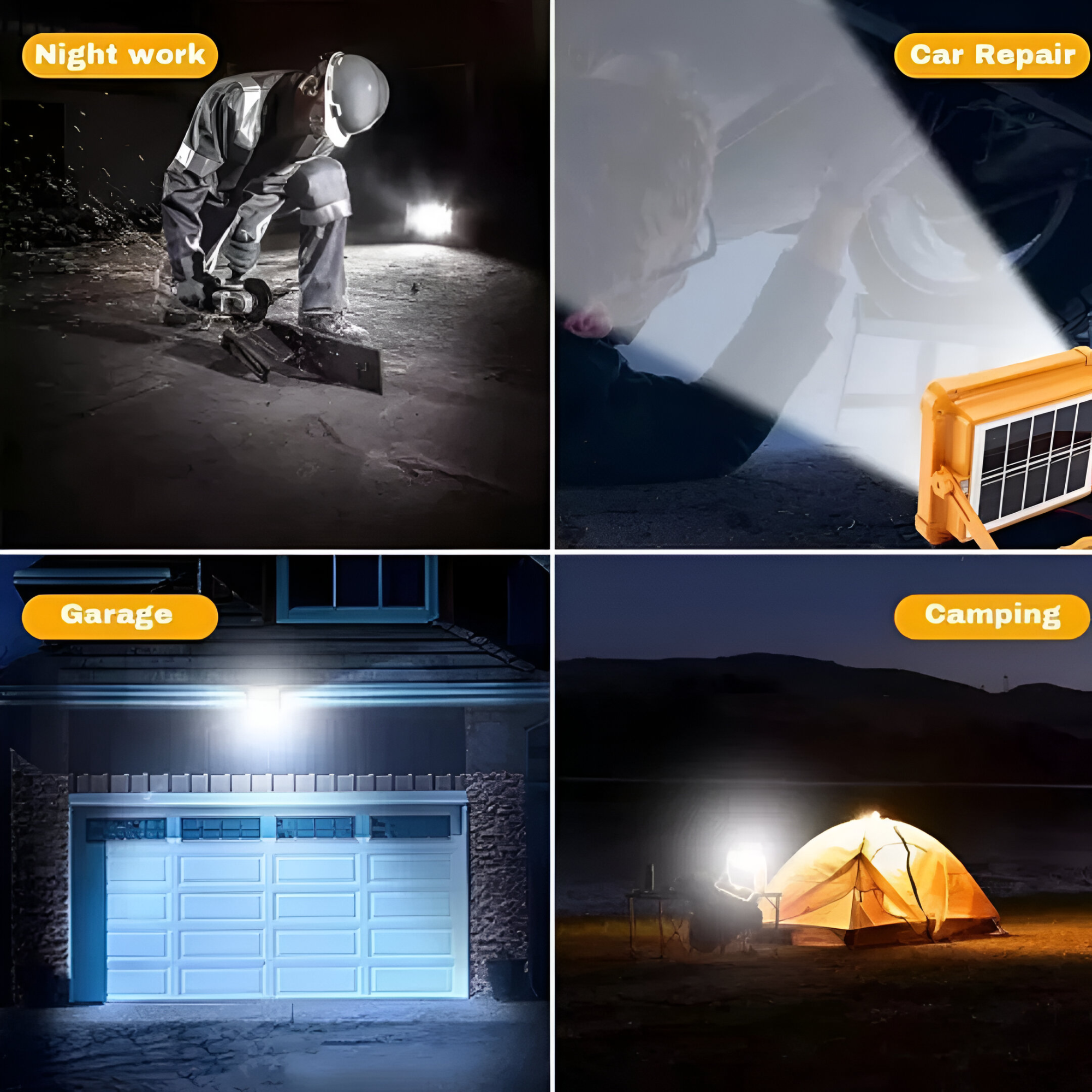 FOCO SOLAR PORTÁTIL 100 W OEM 175096 + CARGADOR DE SMARTPHONE USB - 8