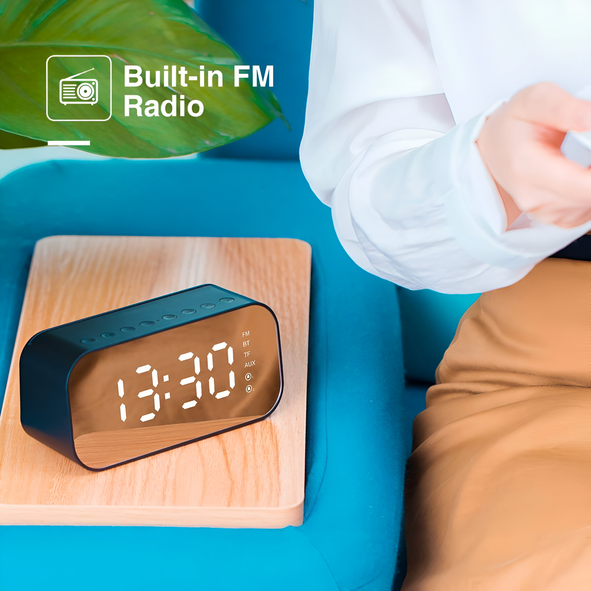 PARLANTE BLUETOOTH HAVIT M3 CON DESPERTADOR/ TERMOMETRO/ RADIO - 7