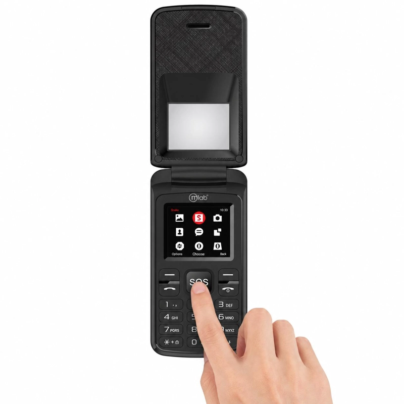 TELÉFONO MICROLAB 9312 32 MB 32 MB RAM 1.3 MP 1 " SENIOR 4G DE ADULTO MAYOR BOTON S.O.S MLAB BK - 3