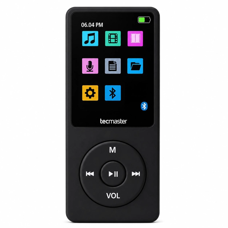 REPRODUCTOR MP3 16GB BLUETOOTH 5.0 TECMASTER TM-300523 NEGRO - 1