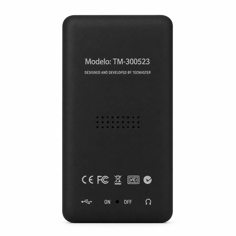 REPRODUCTOR MP3 16GB BLUETOOTH 5.0 TECMASTER TM-300523 NEGRO - 5