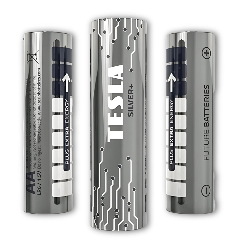 PACK 12 PILAS AA TESLA SILVER+ ALKALINE PLUS EXTRA ENERGY - 2