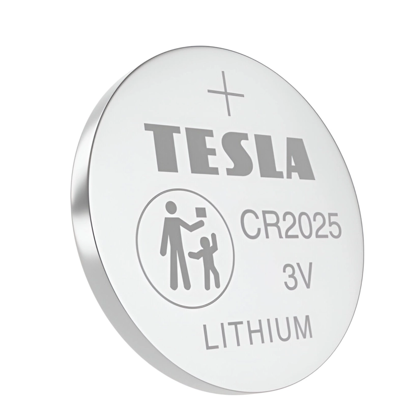 PACK DE 5 PILAS CR2025 TESLA 3V LONG LIFETIME - 1