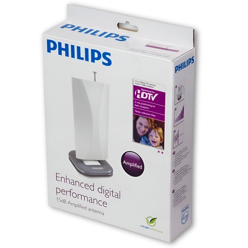 ANTENA DE TV DIGITAL 4K HDTV PHILIPS AMPLIFIED HIGH POWER - 3