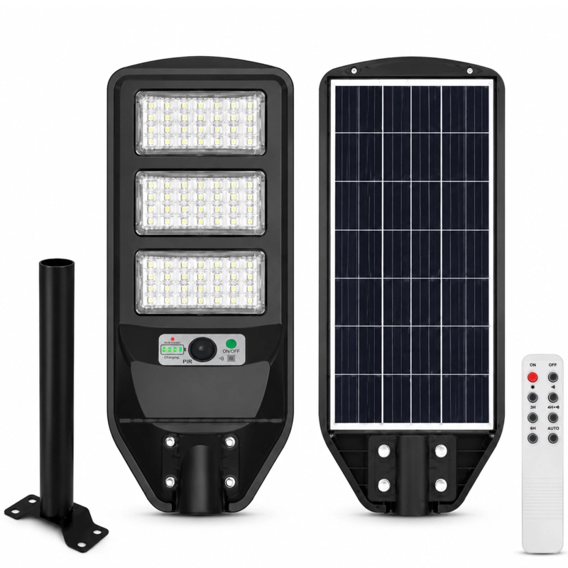 LUMINARIA SOLAR PUBLICA HIGH LIGHT LED CON SOPORTE 150W S-02 - 1