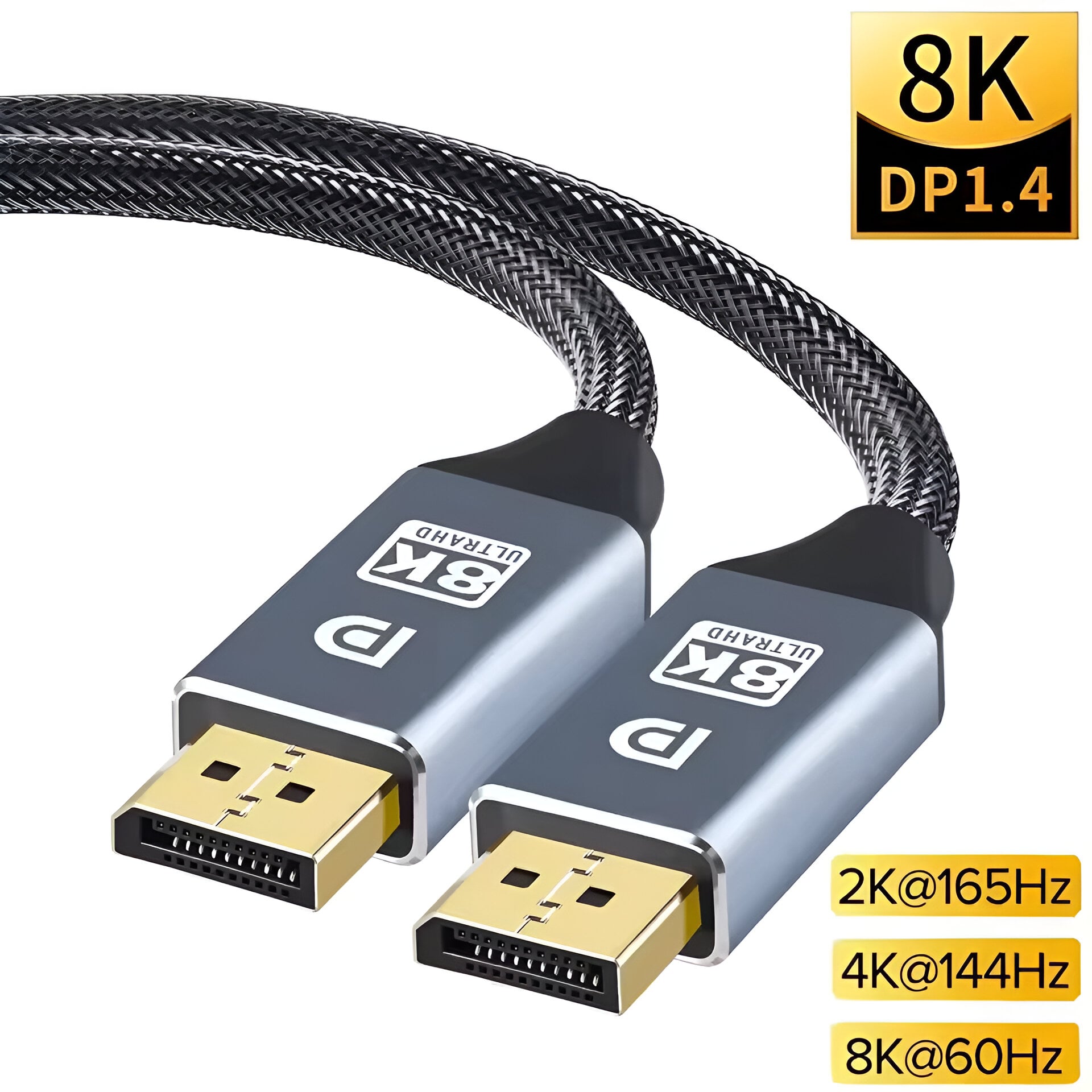 CABLE DISPLAYPORT 8K PROFESIONAL VIDEO 32GBPS + AUDIO 32-BIT - 2