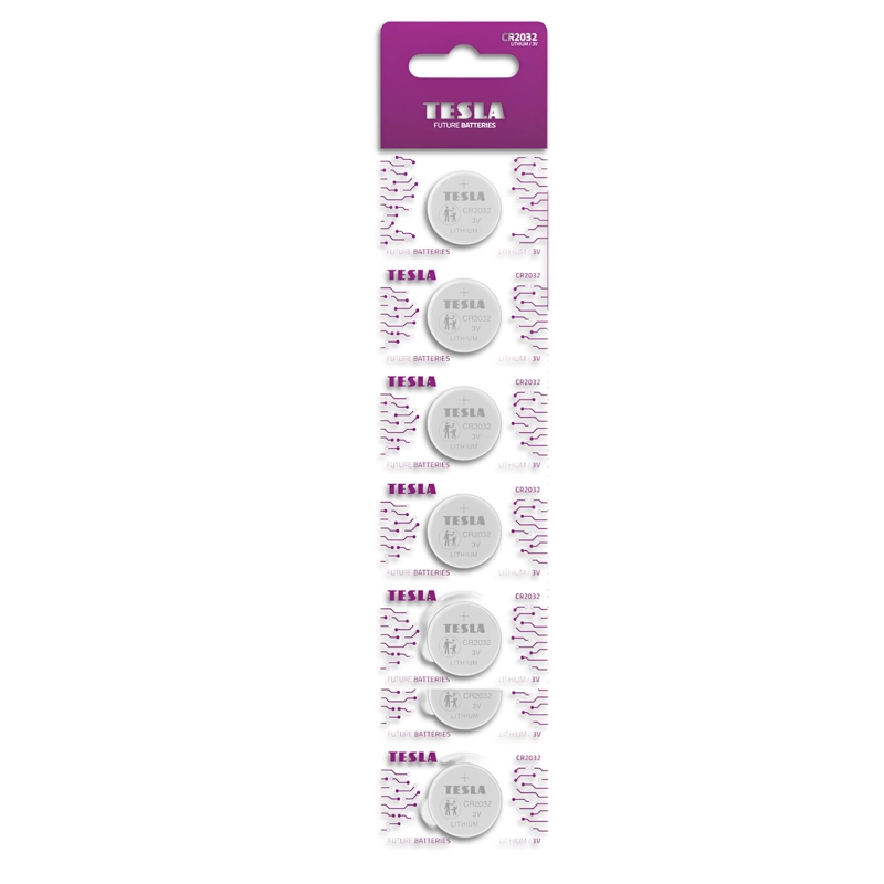 PACK DE 5 PILAS CR2032 TESLA 3V LONG LIFETIME - 2