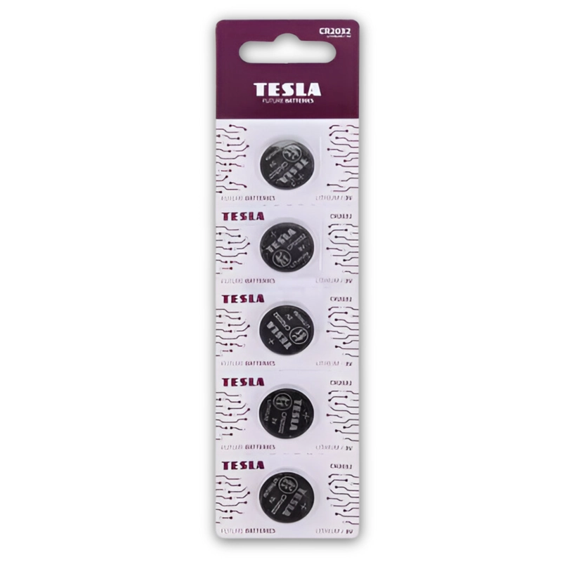 PACK DE 5 PILAS CR2032 TESLA 3V LONG LIFETIME - 5