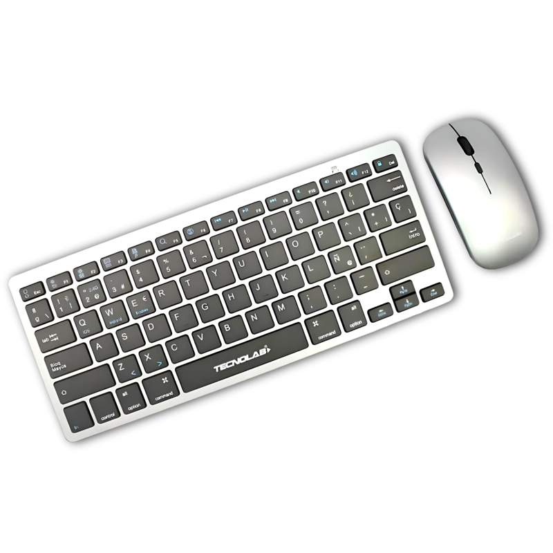 KIT TECLADO Y MOUSE INALAMBRICO CONEXION BLUETOOTH + USB 2G - 1