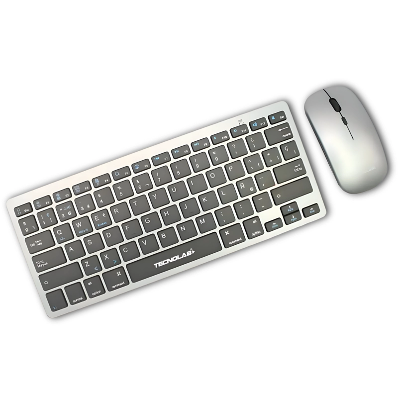 KIT TECLADO Y MOUSE INALAMBRICO CONEXION BLUETOOTH + USB 2G - 2