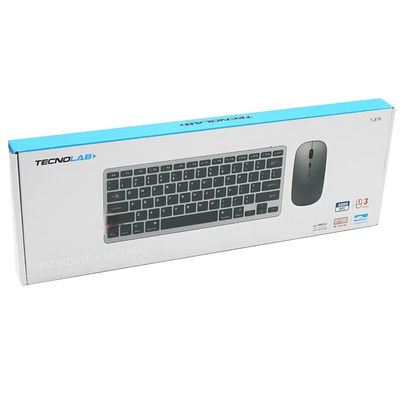 KIT TECLADO Y MOUSE INALAMBRICO CONEXION BLUETOOTH + USB 2G - 4