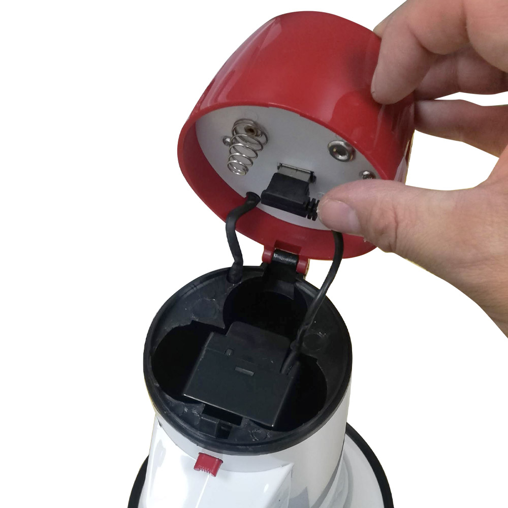 MEGAFONO AMPLIFICADOR 25W RECARGABLE +MICROFONO DE MANO 500M - 4