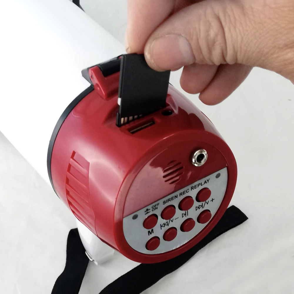 MEGAFONO AMPLIFICADOR 25W RECARGABLE +MICROFONO DE MANO 500M - 7