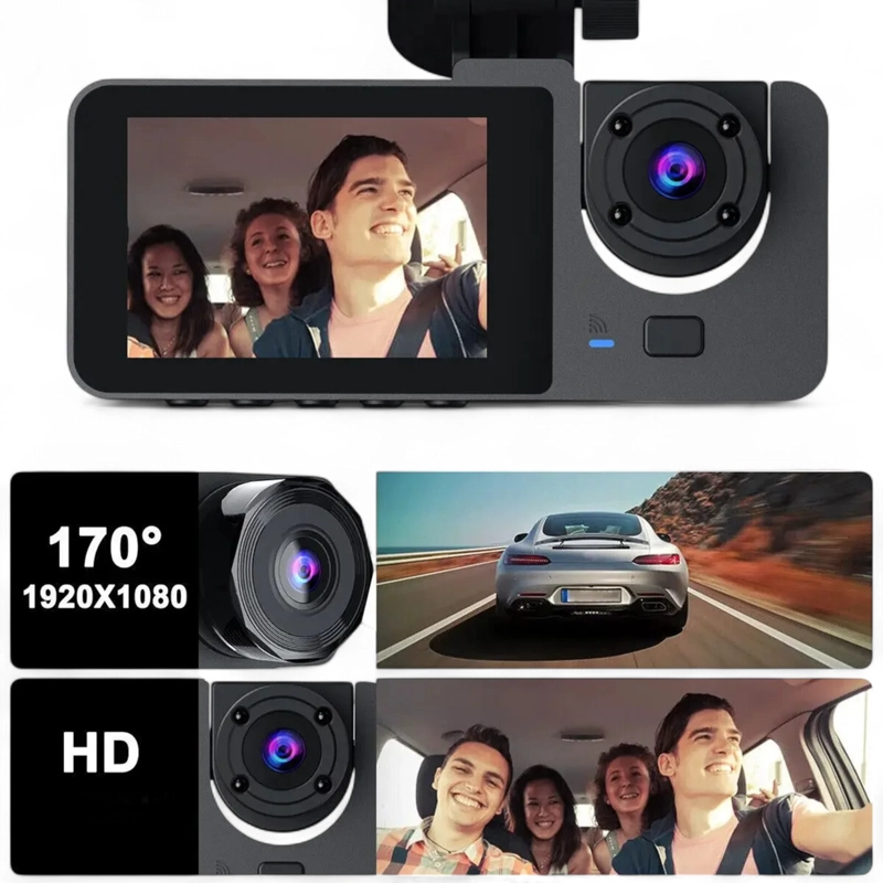 DASHCAM FHD CON VISION NOCTURNA DUAL CAMARA - DVR AUTOMOTRIZ - 7