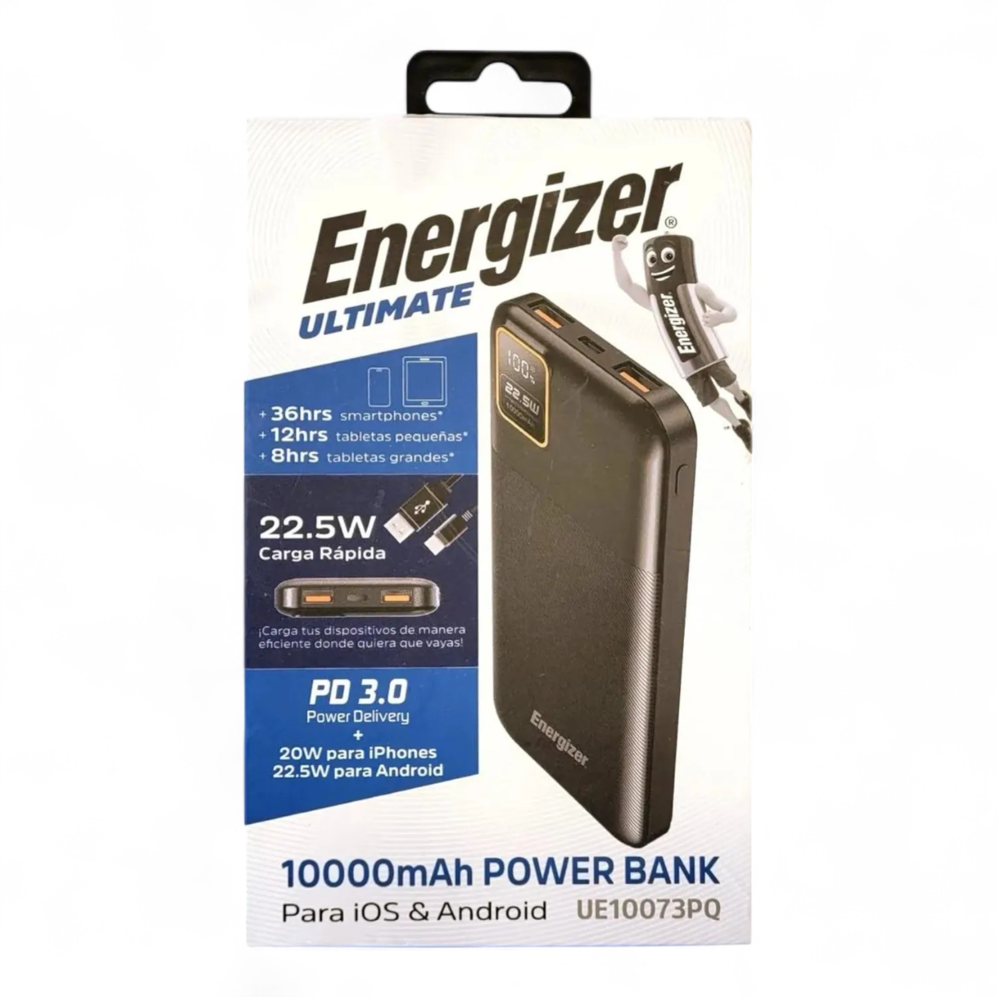 POWERBANK ENERGIZER ULTIMATE DISPLAY LED 10 AMP MULTIPUERTOS - 8