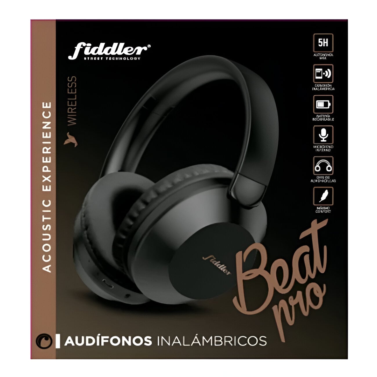 AUDIFONOS BLUETOOTH 5.3 FIDDLER BEAT PRO BLACK + ANC B68PRO - 8