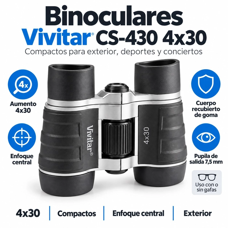 PACK TELESCOPIO MICROSCOPIO Y BINOCULARES VIVITAR - 8