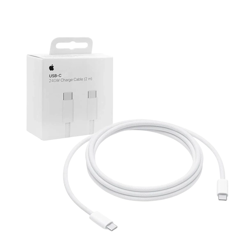 CABLE USB-C A USB-C APPLE 240W HIGH POWER WHITE 2MT ORIGINAL - 4