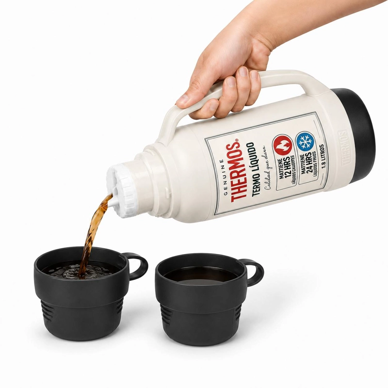 TERMO PARA LIQUIDOS 1.8 LITROS THERMOS 32-180-C6 BLANCO - 4