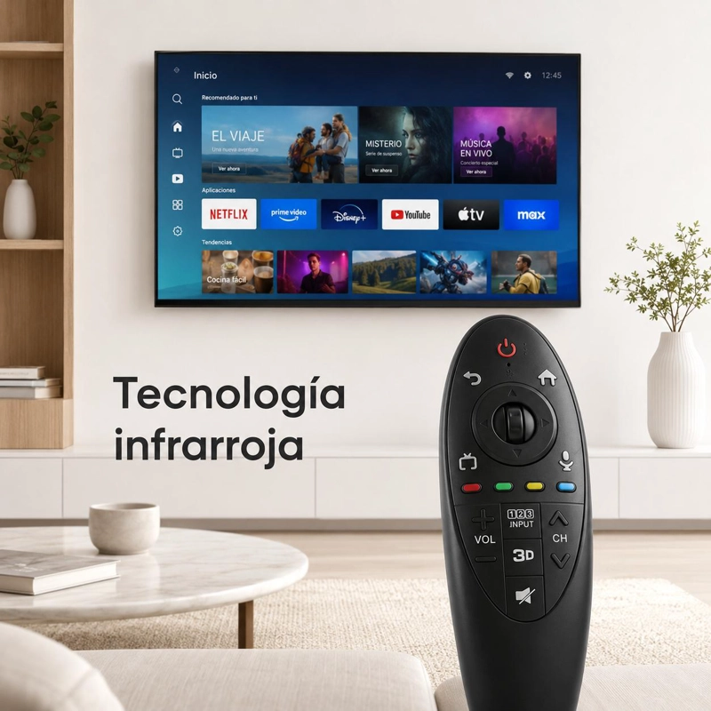 CONTROL REMOTO MAGIC PARA SMART TV LG 3D / 4K / TL471 BLACK - 5