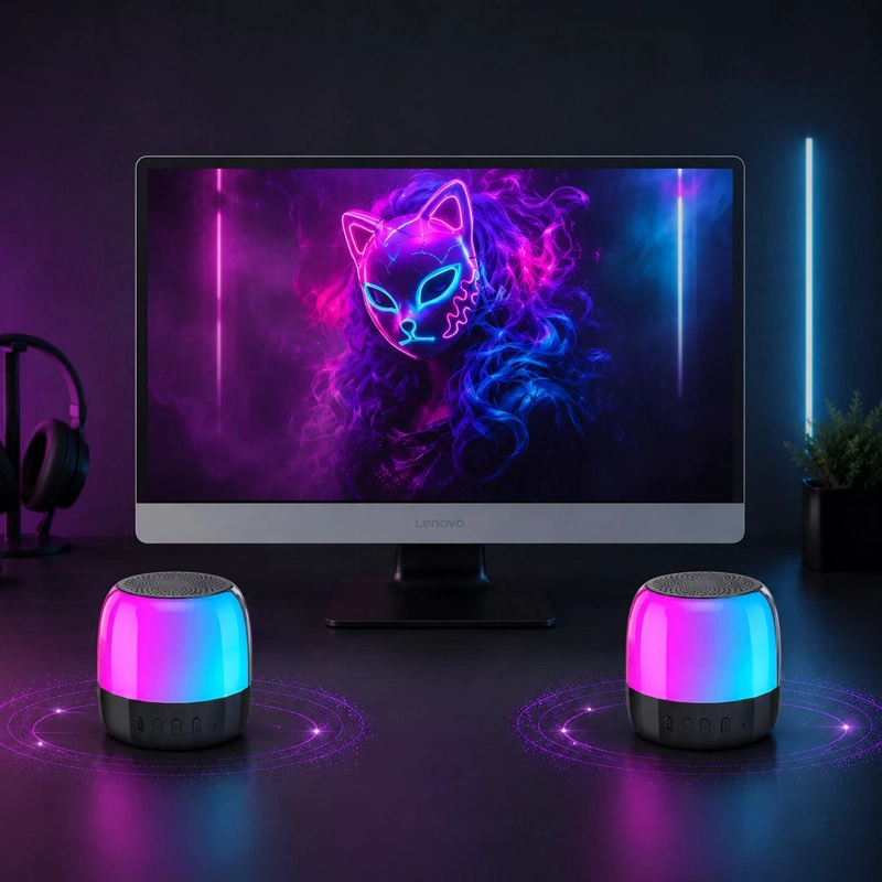 PARLANTE PORTATIL BLUETOOTH LENOVO K3 PLUS  FULL RGB USB-C - 7