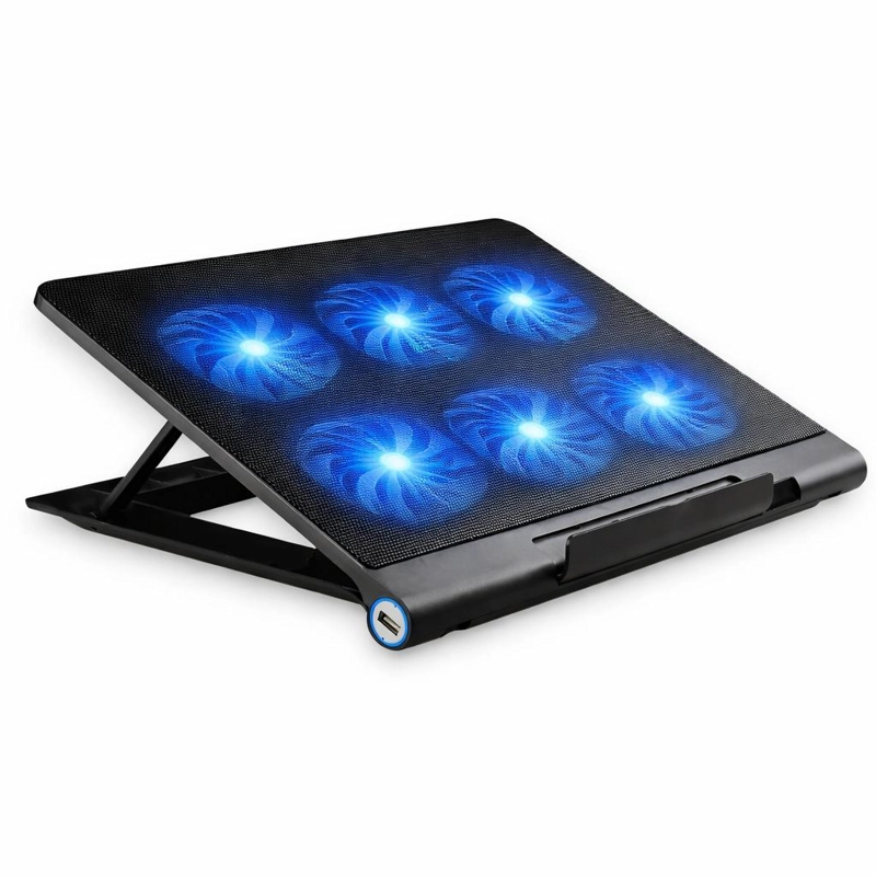 VENTILADOR PARA NOTEBOOKS GAMER SIX FAN LED 1800 RPM 17' MAX - 2