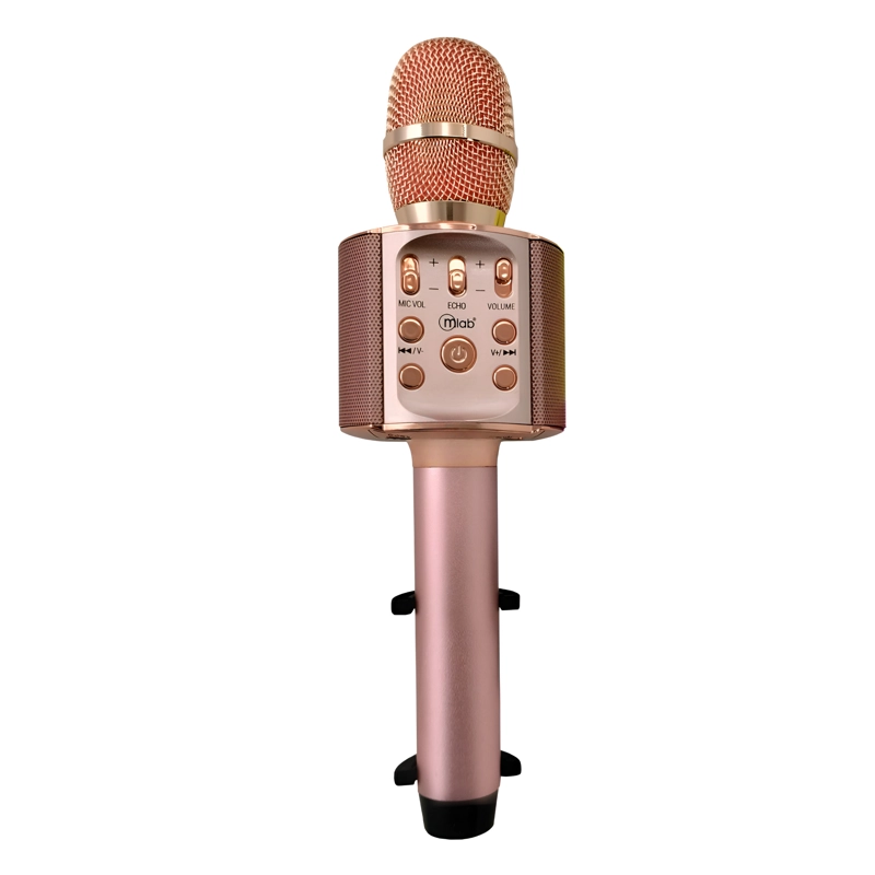 PARLANTE PORTATIL TIPO MICROFONO C/ SOPORTE SMARTPHONE PINK - 3